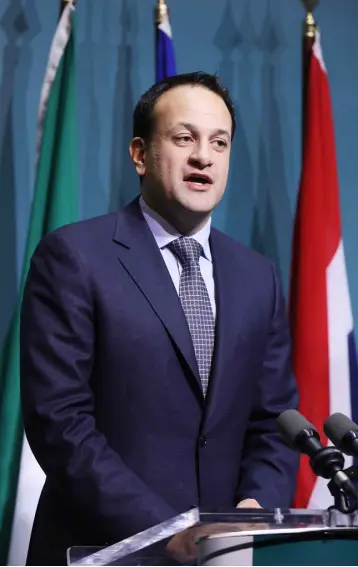  ??  ?? BREXIT BACKLASH: In the Dail last week, Taoiseach Leo Varadkar gave the impression of a man intent on continuing to stoke nationalis­t fervour for his own political advantage