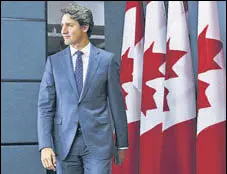  ?? AFP ?? Canadian PM Justin Trudeau at a press event in Ottawa.