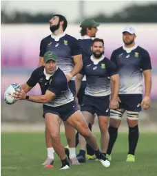  ?? Getty ?? Schalk Brits and the rest of the South Africans train at Fuchu Asahi Football Park in Japan ahead of Sunday’s semi-final