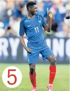  ??  ?? France midfielder Ousmane Dembele. 5