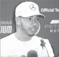  ??  ?? Lewis Hamilton