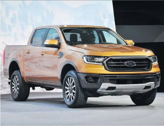  ?? DEREK MCNAUGHTON/DRIVING ?? The 2019 Ford Ranger will come in two cab formats and three trim levels, but there’s no word yet on power figures.