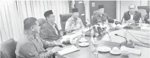  ??  ?? MISNU pada sidang media berkaitan Maulidul Rasul Peringkat Negeri Sarawak yang berpusat di Sarikei tahun ini.