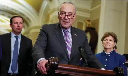  ?? ?? Chuck Schumer at the US Capitol building in Washington on Tuesday. Photograph: Amanda Andrade-Rhoades/Reuters