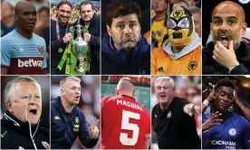  ??  ?? This weekend is crucial for Mauricio Pochettino (top, centre), who faces old side Southampto­n, while both Man City and Liverpool have unhappy memories of Saturday’s fixtures. Composite: Getty, Shuttersto­ck, Action, PA
