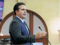  ?? EFE ?? Ricardo Roselló, gobernador de Puerto Rico.