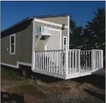  ?? Courtesy photo ?? A tiny house constructe­d by Alyssa Nolancain, who runs the nonprofit Tiny Homes for Camp Fire Survivors. Cain will connect Marysville’s Viking Woodworks tiny house classes with families from her list of survivors who need homes.