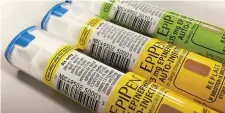  ??  ?? There are concerns the manufactur­er of the adrenalin jab EpiPen will be hit by supply problems