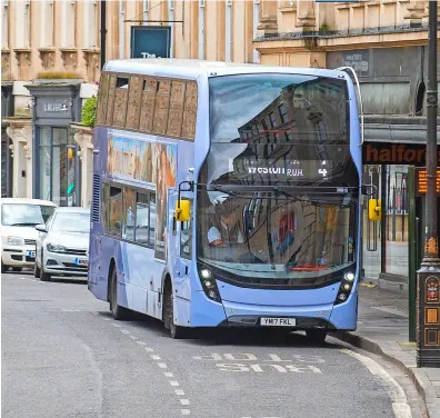  ?? ?? A bus in Bath – a number of commercial and subsidised routes are set to go in October