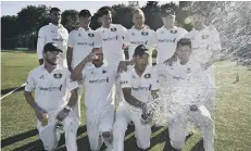  ??  ?? Peterborou­gh Town celebrate their Northants League title success