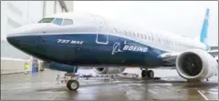  ?? STEPHEN BRASHEAR/GETTY IMAGES/AFP ?? A Boeing 737 MAX 7 aircraft sits on the tarmac outside of the Boeing factory in Renton, Washington on February 5, 2018.