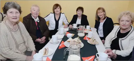  ??  ?? Maureen Corkery, Peggy O’Shea, Molly Golden, Bina O’Mahony, Judy O’Sullivan and Sheila Daly at the Black and White Fundraiser in Aubane Community Centre