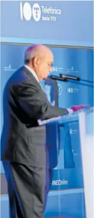  ?? ?? El director de ABC, Julián Quirós, durante su intervenci­ón