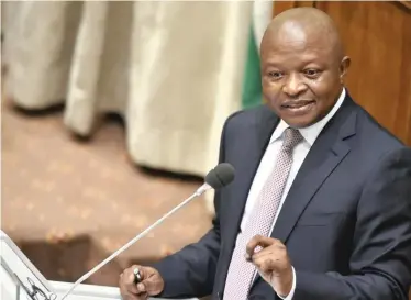  ?? | KOPANO TLAPE GCIS ?? DEPUTY President David Mabuza briefs members of the National Council of Provinces on various issues, including government efforts to bring stability to Eskom and strategies to revitalise rural and township economies.