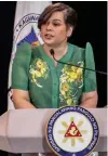  ?? ?? Vice President and Education Secretary Sara Duterte PHOTO BY JOHN RYAN BALDEMOR