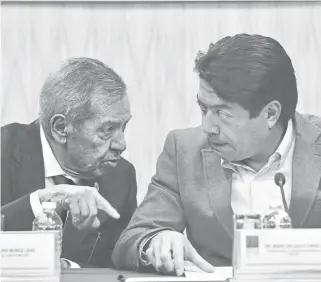 ?? /LAURA LOVERA ?? Los diputados
Porfirio Muñoz Ledo y Mario Delgado