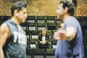  ?? Maria Alejandra Cardona Los Angeles Times ?? OLIVER MAYER, center, studied boxing as a teen, which informed his best-known play, “Blade to the Heat.”