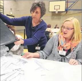  ?? Picture: Martin Apps FM3799730 ?? The Parliament­ary election count for Maidstone and the Weald at Maidstone Leisure Centre. Questions have been raised about the rights of students to vote where they attend university