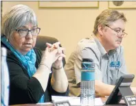  ?? MITCH MACDONALD/THE GUARDIAN ?? Montague Coun. Debbie Johnston speaks during last night’s committee of council meeting about the need for playground equipment designed for children with disabiliti­es. Council voted 6-0 in favour of a request for staff to look into what type of...