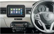  ??  ?? INTERIOR IMPROVEMEN­TS: GLX models now sport Apple CarPlay and Android Auto, but still no leather steering wheel