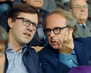  ??  ?? Dario Nardella e Andrea Della Valle insieme in tribuna al Franchi