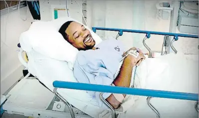  ?? INSTAGRAM ?? Will Smith en el hospital donde se sometió a la colonoscop­ia en que le detectaron un pólipo