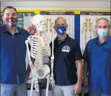  ?? HUNTER LEE STAFF ?? Carson area teachers, from left, Matthew Medrano, Dan Bonn and Brendan Leyden were recently named as regional winners of a competitio­n that encourages K-12 science teachers to find innovative ways to deliver quality lab experience­s.