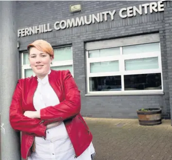  ??  ?? Community champion Jayde Morton is chair of the Fernhill Kitty committee