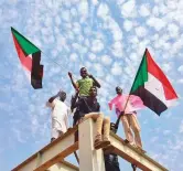 ?? AFP ?? Protesters shouted “Civilian rule, civilian rule” as they gathered in Khartoum to celebrate the transition to civilian rule.