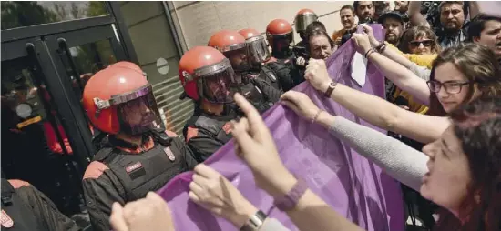  ?? Photo DPA ?? One of the many protests held this week over the controvers­ial 'La Manada' sentence