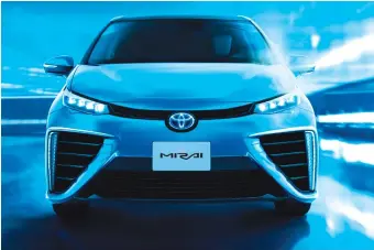  ??  ?? La Toyota Mirai a idrogeno è arrivata alla seconda generazion­e, presentata lo scorso ottobre al Salone di Tokyo