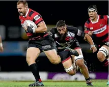  ?? GETTY IMAGES ?? Prop Joe Moody on the charge for Canterbury last night.