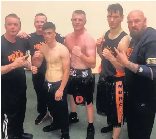  ??  ?? Macclesfie­ld Boys Boxing Club at Beartown’s annual show