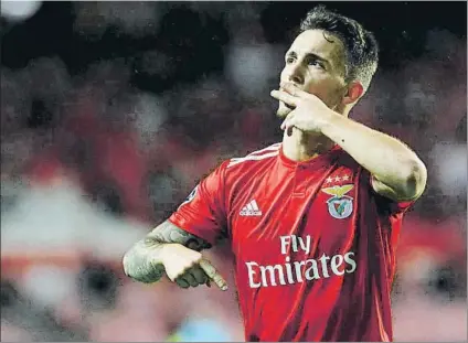  ?? FOTO: BENFICA ?? Álex Grimaldo, uno de los objetivos del Atlético de Madrid para el lateral izquierdo