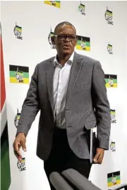  ?? Sandile Ndlovu ?? Graft charges: ANC secretary-general Ace Magashule after a media briefing at Luthuli House in Johannesbu­rg. /