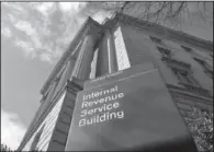  ??  ?? FURLOUGHS: This March 22 photo shows the exterior of the Internal Revenue Service building in Washington. No one answered the phone at the IRS hotline for tax help. Forget about advice on avoiding foreclosur­es at one of the Housing and Urban...