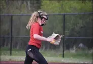  ?? BY KYLE ADAMS KADAMS@SARATOGIAN.COM @KASPORTSNE­WS ON TWITTER ?? Moira Collins threw a complete game on May 10, 2021, striking out 11 Mechanicvi­lle batters.