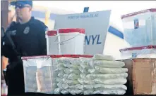  ?? [MAMTA POPAT/ARIZONA DAILY STAR VIA THE ASSOCIATED ?? This Jan. 31 photo shows fentanyl and meth that were seized by Customs and Border Protection officers at the Nogales Port of Entry in Nogales, Ariz.