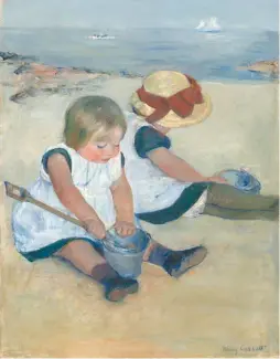  ??  ?? Mary Cassatt (1844-1926), Children Playing on the Beach, 1884. Oil on canvas, 383/8 x 293/16 in. National Gallery of Art, Washington, D.C., Ailsa Mellon Bruce Collection, 1970.17.19. Courtesy American Federation of Arts.