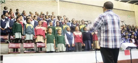  ??  ?? SONGBIRDS: This is the seventh consecutiv­e year the e’Bosch Heritage Project is being held where primary and high schools from Stellenbos­ch and Franschhoe­k and surrounds participat­ed.