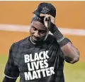  ??  ?? Auch die Baseball-Stars kämpfen gegen Rassismus.