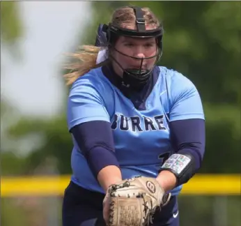  ?? Courtesy of Drake D’Angelo ?? Burrell junior Katie Armstrong is 14-2 with a 0.12 ERA and 242 strikeouts to only 13 walks in 113 innings pitched.