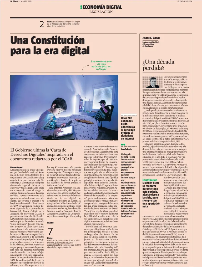  ?? XAVIER CERVERA ?? TIEMPO
Unas 200 entidades están adheridas a la carta que protege al ciudadano en internet
Contribuci­ón El déficit fiscal se mantuvo durante todo este período, ajustándos­e a la crisis, pero siempre con una aportación neta
|