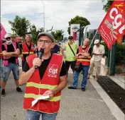  ?? (Photo Patrick Blanchard) ?? Le leader syndical, Olivier Masini, a été entendu par les policiers pendant près d’une heure.