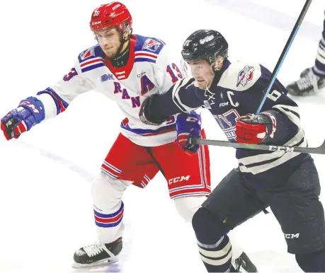  ?? NICK BRANCACCIO FILES ?? Captain Luke Boka, right, and the rest of the Spitfires are in a holding pattern until the COVID-19 pandemic is resolved.