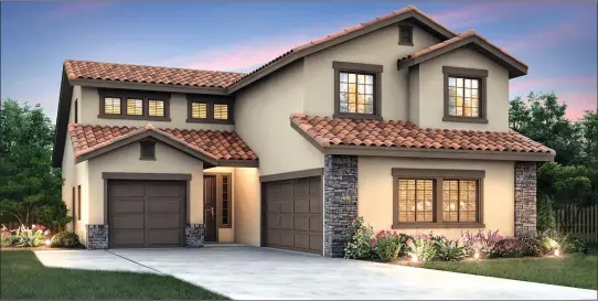  ??  ?? The Florencia is a 2,788-square-foot plan with five bedrooms and three bathrooms. The beautiful Florencia is the latest of the plans in our upcoming communitie­s in Los Banos and Merced.