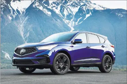  ?? Acura ?? The RDX is popular in its class, based almost entirely on value. The $38,300 base price gets you a loaded-up vehicle with good power and arguably the best styling and driving dynamics in the segment.