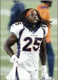  ?? AP file photo ?? Melvin Gordon III of the Broncos was cited by Denver police for driving under the influence and speeding Tuesday night.