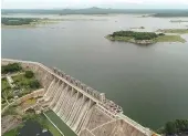  ?? ?? A view of the island inside Sathanur dam to which tourist boat service has been planned