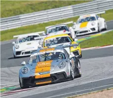  ?? FOTO: GRUPPE C ?? Der Langenarge­ner Tim Zimmermann bei seinen Premierenr­ennen in Oschersleb­en.